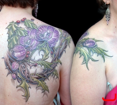 Pam's Orchids and Thorns Tattoo_1